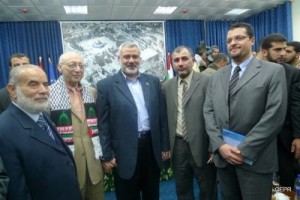Palestinian Return Center Director with Hamas Prime Minister