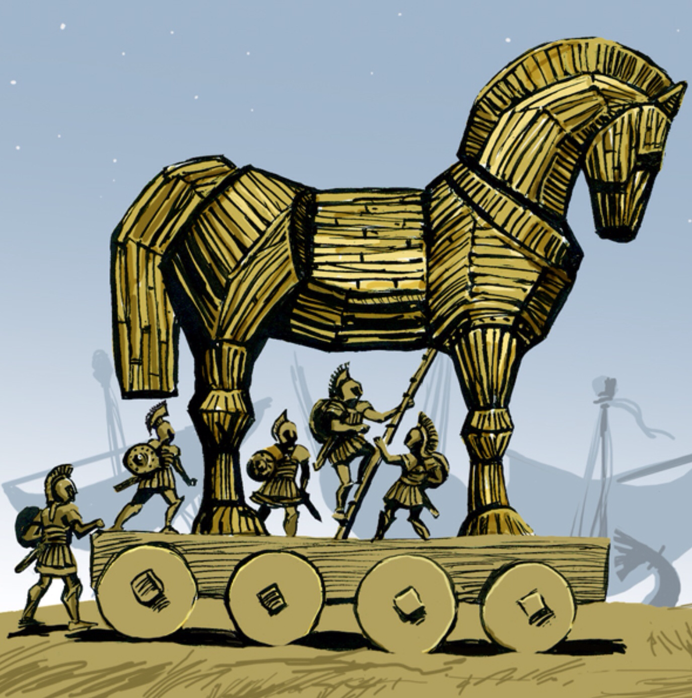 free clip art trojan horse - photo #19